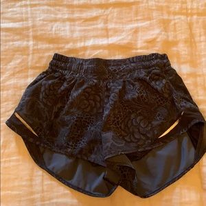 Lululemon navy blue floral print shorts